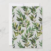 ピンクアンドグリーンミニマル結婚式招待状 招待状 (裏面)