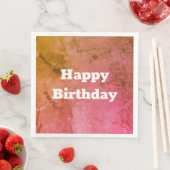 ピンクアンドグリーン紙誕生日ナプキンス (インサイチュ)