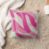 ピンクアンドグレーアート抽象芸術ファンキー装飾用クッション クッション (ブランケット)