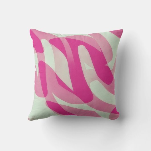 ピンクアンドグレーアート抽象芸術ファンキー装飾用クッション クッション (裏面)