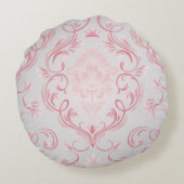ピンクアンドグレーダマスクラウンド装飾用クッション ラウンドクッション (裏面)
