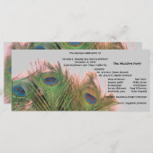 ピンクアンドグレーピーコック結婚式 プログラム (正面/裏面)