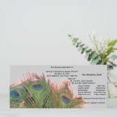 ピンクアンドグレーピーコック結婚式 プログラム (スタンド正面)