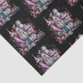 ピンクアンドグレー幽霊のよく出るハウスパターンハロウィーン 薄葉紙 (詳細)