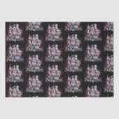 ピンクアンドグレー幽霊のよく出るハウスパターンハロウィーン 薄葉紙 (正面)