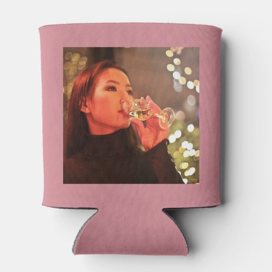 ピンクアンドグレー30th誕生日1994写真テンプレート 缶クーラー (裏面)