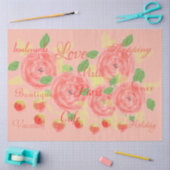 ピンクアンドコーラルフローズンクラフトティッシュペーパー 薄葉紙 (クラフト)