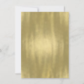 ピンクアンドゴールドフォイルプリンセスベビーシャワー 招待状 (裏面)