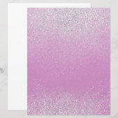 ピンクアンドシルバーきらめくダストスクラップブック紙 (正面/裏面)