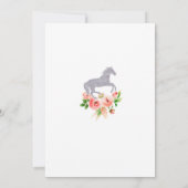 ピンクアンドシルバーケンタッキーダービーブライダルシャワー 招待状 (裏面)