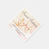 ピンクアンドシルバープリンセスクラウンSweet sixteenナプキ スタンダードカクテルナプキン (角)