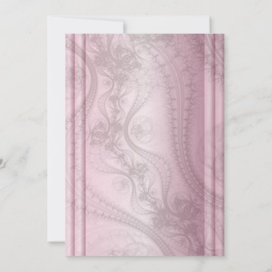 ピンクアンドシルバー結婚式招待状 招待状 (裏面)