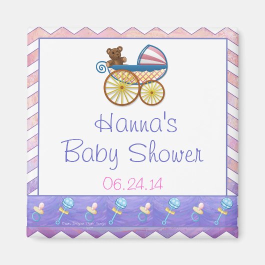 ピンクアンドスティンキーベビー物 マグネット (正面)