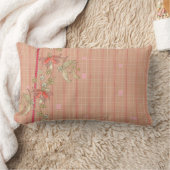 ピンクアンドタンプレードランバー装飾用クッション ランバークッション (ブランケット)