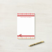 ピンクアンドタンレトロプレイド ポストイット (デスク上)