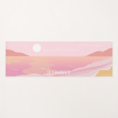 ピンクアンドテラコッタトロピカルビーチ ヨガマット (正面(横))