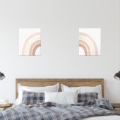 ピンクアンドニュートラルレインボーガール子供部屋デコール (寝室)