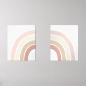 ピンクアンドニュートラルレインボーガール子供部屋デコール (正面)