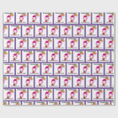 ピンクアンドパープルガールベビーシャーク包装紙 ラッピングペーパー (フラット)