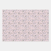 ピンクアンドパープルキャンディテーマガール誕生日 ラッピングペーパーシート (正面)