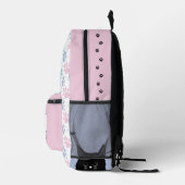 ピンクアンドパープルパステルドリームズキャットバックパック プリントバックパック (右)