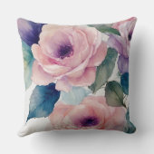 ピンクアンドパープルパステルバラ クッション (裏面)