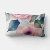 ピンクアンドパープルパステルバラ ランバークッション (裏面)