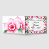 ピンクアンドパープルフローラゲストブック ゲストブック (全面)