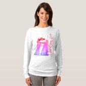 ピンクアンドパープルホリデイデザイン Tシャツ (正面フル)