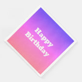 ピンクアンドパープル紙誕生日ナプキンス (コーナー)