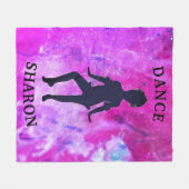 ピンクアンドパープル銀河系ダンスフリースブランケット フリースブランケット (正面(横))