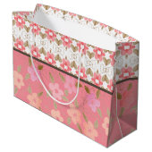 ピンクアンドピーチエレガント ラージペーパーバッグ (裏面アングル)
