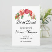 ピンクアンドピーチフローラウェディングシャワー 招待状 (スタンド正面)