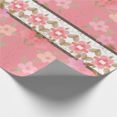 ピンクアンドピーチフローラ ラッピングペーパー (角)