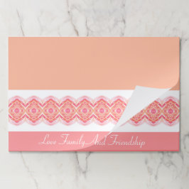 ピンクアンドピーチ装飾紙ランチョンマット ペーパーパッド