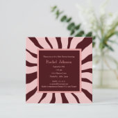 ピンクアンドブラウンゼブラベイビーシャワー招待状 招待状 (スタンド正面)