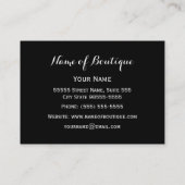 ピンクアンドブラックグラムゼブラグリッツフェイクブティック 名刺 (裏面)