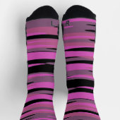 ピンクアンドブラックタイガー迷彩柄 ソックス (上部)
