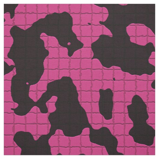 ピンクアンドブラックデザイン ファブリック (見本)