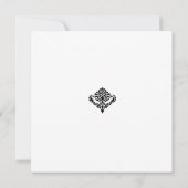 ピンクアンドブラックブライダルシャワーダマスク招待状 招待状 (裏面)