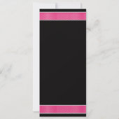 ピンクアンドブラック水玉模様バルミツワー招待状 招待状 (裏面)