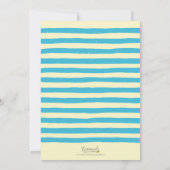 ピンクアンドブルーカー引っ越し祝いパーティーパーティの招待状 招待状 (裏面)