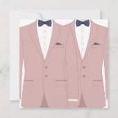 ピンクアンドブルーゲイウェディングシャワー招待状 招待状 (裏面)