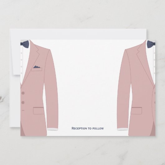 ピンクアンドブルーゲイ結婚式招待状 招待状 (裏面)