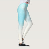 ピンクアンドブルーコットンキャンディフィットネスレギンス レギンス (右)