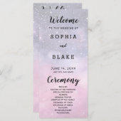 ピンクアンドブルースターズシナ結婚式 プログラム (正面/裏面)