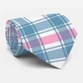 ピンクアンドブルータータンチェッククリスマス ネクタイ (ロール)
