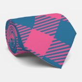 ピンクアンドブルータータンチェッククリスマス ネクタイ (ロール)