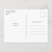 ピンクアンドブルーパステルグラデーションスカイ誕生日 インビテーションポストカード (裏面)