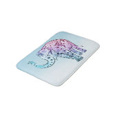 ピンクアンドブルーペイズリーゾウ バスマット (アングル)